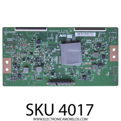 T-CON PARA T SHARP / NUMERO DE PARTE 5565T46C02 / T650QVN05.2 CTRL BD / 65T46-C01 / 55.65T46.C02 / PANEL HE650HU-B51/S10/XP/GM/ROH / DISPLAY T650QVN05.2 / MODELO LC-65N7000U	